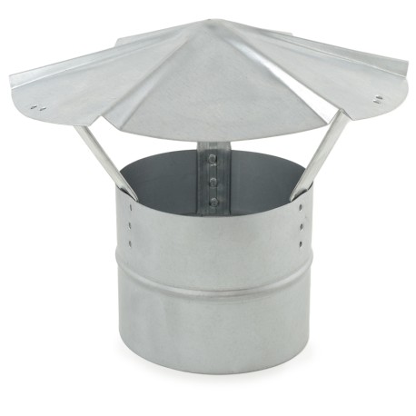 Juniper Industries 6" Galvanized Rain Cap (Shanty Cap), 24 GA