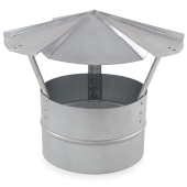 8" Galvanized Rain Cap (Shanty Cap), 24 GA Juniper Industries