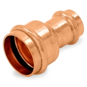Everhot 1-1/4" x 3/4" Press Copper Reducing Coupling, Imported - Image 2
