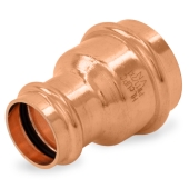 Everhot 1-1/2" x 1" Press Copper Reducing Coupling, Imported - Image 1
