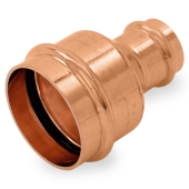 Everhot 2" x 1" Press Copper Reducing Coupling, Imported - Image 2