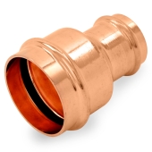 Everhot 2" x 1-1/4" Press Copper Reducing Coupling, Imported - Image 2