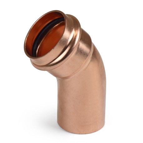 Everhot 1-1/4" Press Copper 45&deg; Street Elbow, Imported