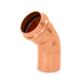 Everhot 1-1/2" Press Copper 45 Street Elbow, Imported - Image 1
