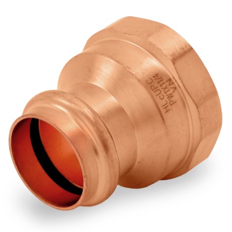 Everhot 1" Press Copper x 1-1/4" Female Threaded Adapter, Imported