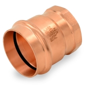 Everhot 2" Press Copper x 1-1/2" Female Threaded Adapter, Imported - Image 1