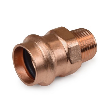 Everhot 3/4" Press Copper x 1/2" Male Threaded Adapter, Imported