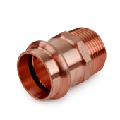Everhot 1" Press Copper x Male Threaded Adapter, Imported - Image 1