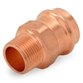 Everhot 1" Copper Press x 3/4" Male Threaded Adapter, Imported - Image 2