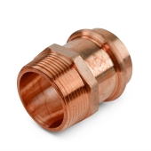 Everhot 1-1/2" Press Copper x Male Threaded Adapter, Imported - Image 2