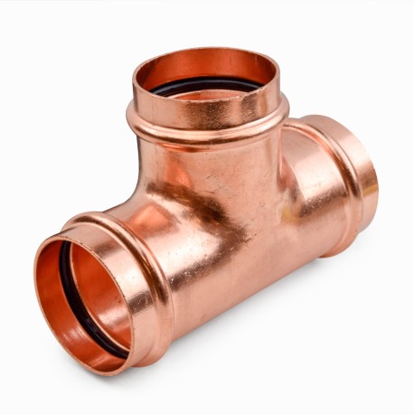 Everhot 2" Press Copper Tee, Imported
