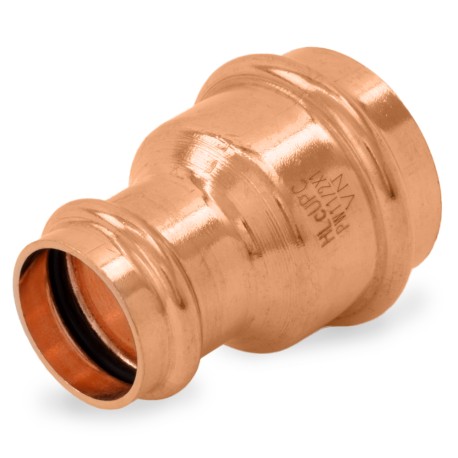 1-1/2" x 1" Press Copper Reducing Coupling, Imported Everhot