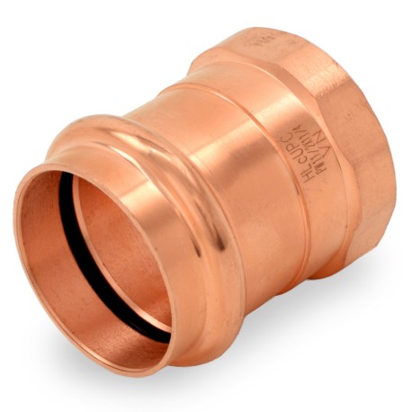 1-1/2" Press Copper x 1-1/4" Female Threaded Adapter, Imported Everhot