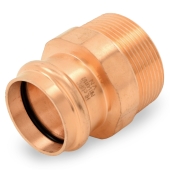 1-1/4" Copper Press x 1-1/2" Male Threaded Adapter, Imported Everhot