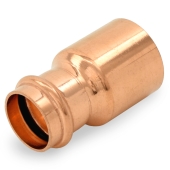 1-1/2" FTG x 1" Press Copper Reducer, Imported Everhot