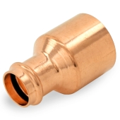 2" FTG x 1" Press Copper Reducer, Imported Everhot