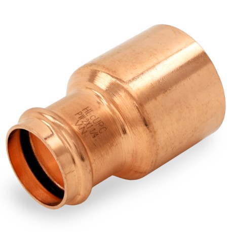 2" FTG x 1-1/4" Press Copper Reducer, Imported Everhot