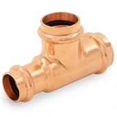 1" x 3/4" x 1" Press Copper Tee, Imported Everhot