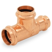 1" x 3/4" x 1" Press Copper Tee, Imported Everhot