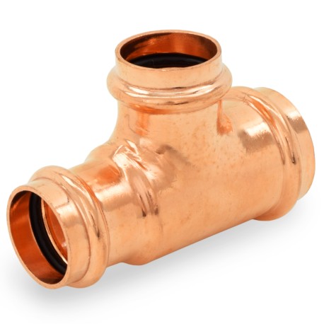 1-1/4" x 1" x 1" Press Copper Tee, Imported Everhot