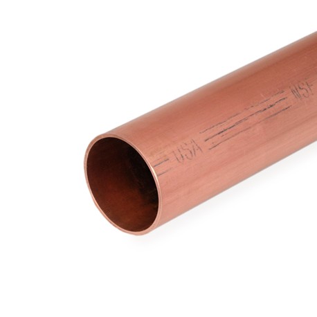 1-1/2" x 3ft Straight Copper Pipe, Type L Mueller