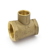 Matco-Norca 3/4" x 1/2" x 1/2" (FPT x FPT x C) Cast Brass Tee, Lead-Free - Image 2