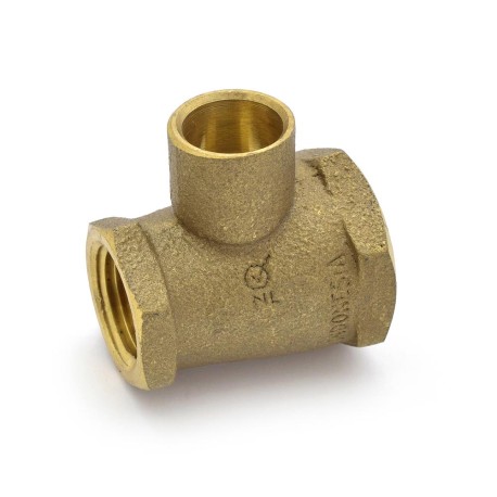 Matco-Norca 3/4" x 1/2" x 1/2" (FPT x FPT x C) Cast Brass Tee, Lead-Free
