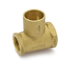 3/4" x 1/2" x 3/4" (FPT x FPT x C) Cast Brass Tee, Lead-Free