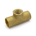 3/4" x 3/4" x 1/2" (C x C x FPT) Cast Brass Tee, Lead-Free