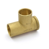 Matco-Norca 3/4" x 1/2" x 3/4" (C x FPT x C) Cast Brass Tee, Lead-Free - Image 2