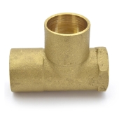 Matco-Norca 1" x 3/4" x 1" (C x FPT x C) Cast Brass Tee, Lead-Free - Image 3