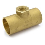1-1/4" x 1-1/4" x 1/2" (C x C x FPT) Cast Brass Tee, Lead-Free