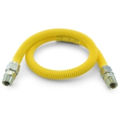 BrassCraft 48" ProCoat Stainless Steel Gas Connector, 3/4" MIP (1/2" FIP) x 3/4" MIP (1/2" FIP), 3/4" ID - Image 1