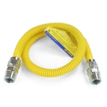 36" ProCoat Stainless Steel Gas Connector, 3/4" MIP (1/2" FIP) x 3/4" MIP (1/2" FIP), 1/2" ID