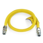 48" ProCoat Stainless Steel Gas Connector, 3/4" MIP (1/2" FIP) x 3/4" MIP (1/2" FIP), 1/2" ID