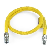 BrassCraft 60" ProCoat Stainless Steel Gas Connector, 3/4" MIP (1/2" FIP) x 1/2" MIP, 1/2" ID - Image 1