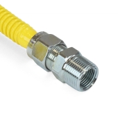 BrassCraft 72" ProCoat Stainless Steel Gas Connector, 3/4" MIP (1/2" FIP) x 1/2" MIP, 1/2" ID - Image 2