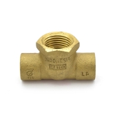 Matco-Norca 1/2" (C x C x FPT) Cast Brass Tee, Lead-Free - Image 2