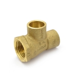 1/2" (C x FPT x C) Cast Brass Tee, Lead-Free