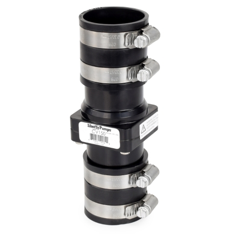 Liberty Pumps 1-1/2" Slip Check Valve with Hose Clamps, Economy style