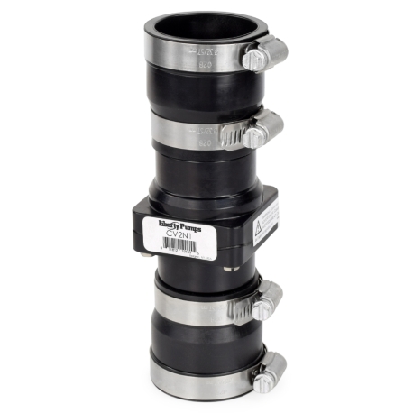Liberty Pumps 1-1/4" or 1-1/2" Combo Slip Check Valve with Hose Clamps, Economy style
