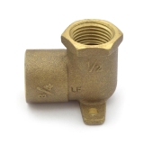 Matco-Norca 1/2" x 3/4" (FPT x C) Cast Brass Drop Ear Elbow, Lead-Free - Image 2