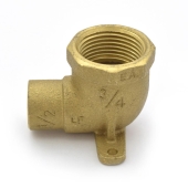 Matco-Norca 3/4" x 1/2" (FPT x C) Cast Brass Drop Ear Elbow, Lead-Free - Image 2