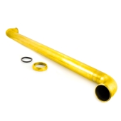 Matco-Norca 1-1/2" x 24", 22GA, Brass Tubular Double Waste Bend (Dual Elbow), Rough Brass - Image 2