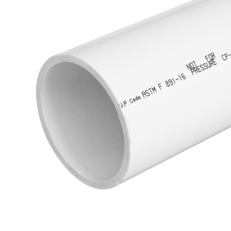 Charlotte Pipe 4" x 5ft PVC Pipe, FoamCore DWV, Sch40
