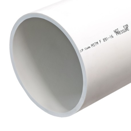 Charlotte Pipe 8" x 10ft PVC Pipe, FoamCore DWV, Sch 40