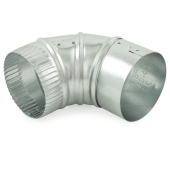 4" Galvanized 90° Adjustable Flue Elbow, 24 GA Juniper Industries