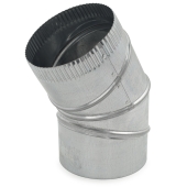 6" Galvanized 90° Adjustable Flue Elbow, 26 GA Juniper Industries