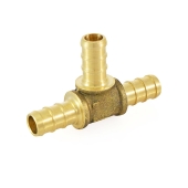 Everhot 3/8" x 3/8" x 3/8" Brass PEX Tee (Lead-Free) - Image 1