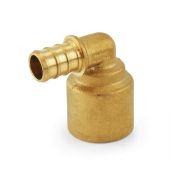 Everhot 1/2" PEX x 3/4" Copper Pipe Elbow (Lead-Free) - Image 1